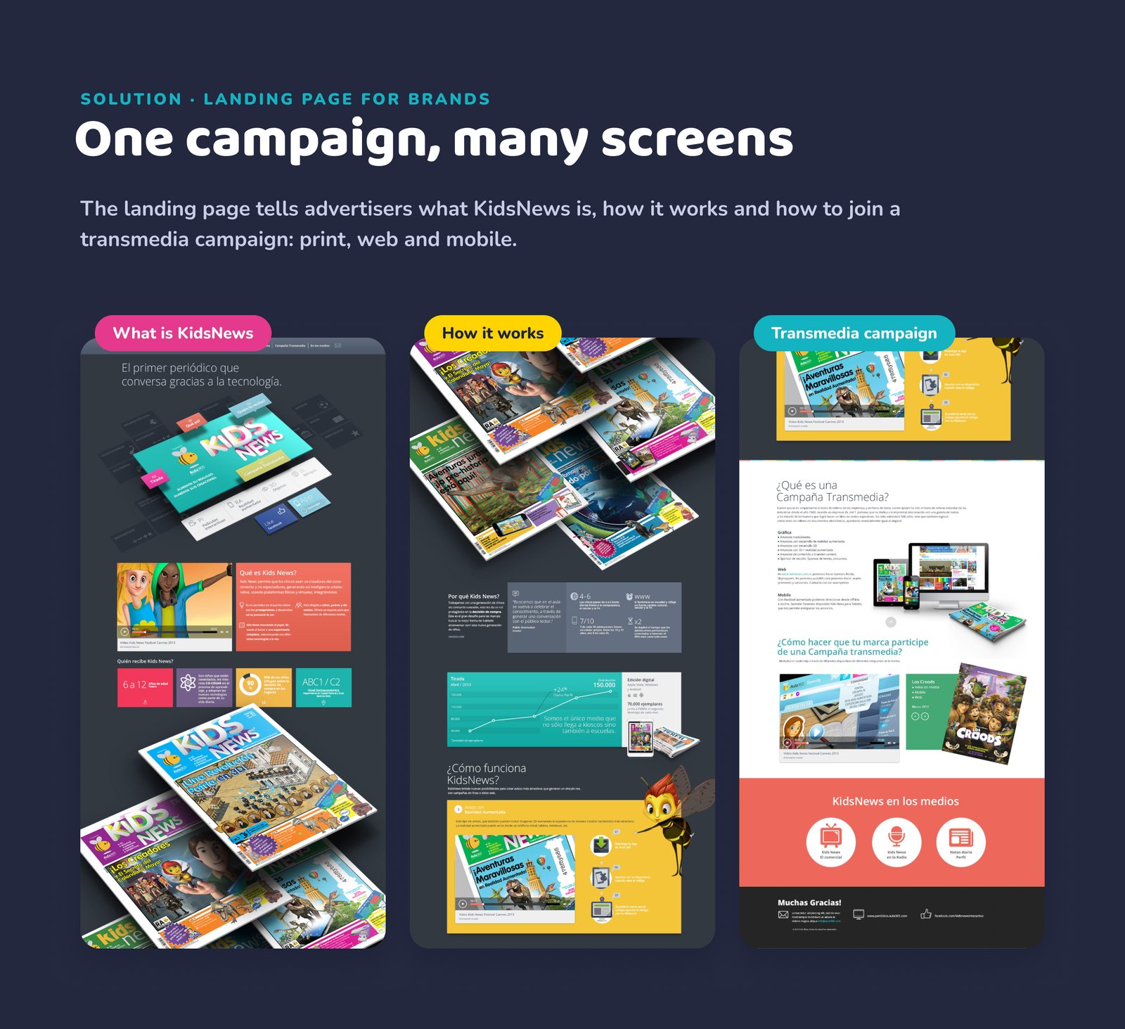 KidsNews landing page