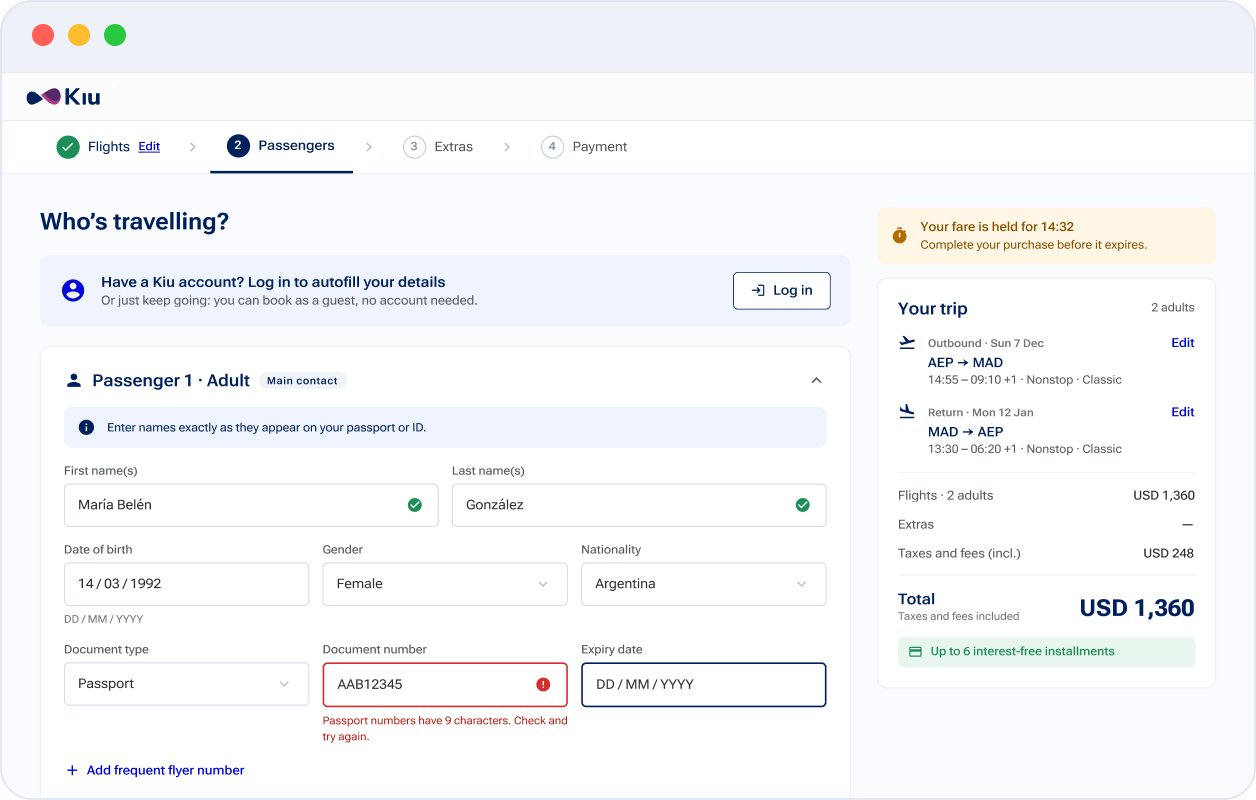 Passengers step with guest checkout and trip summary